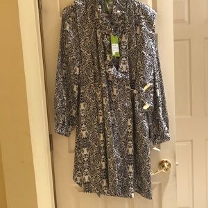 Elizabeth Mckay Lion Print Wrap Dress. Brand New